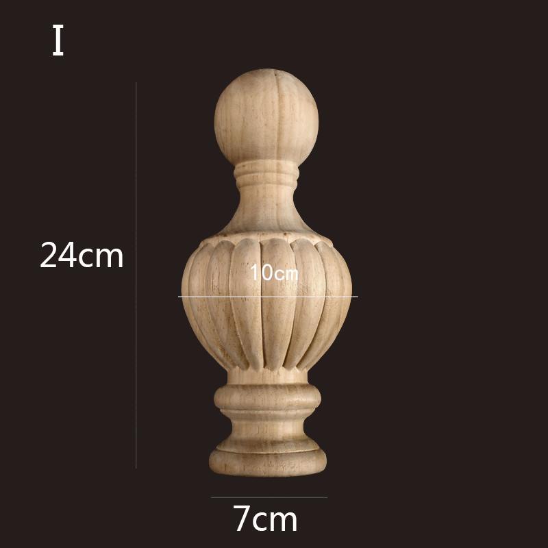 Резьба по дереву, круглая деревянная ножка, мебель для ног, цилиндрический шар, аппликация, декор комнаты в стиле кавайи, украшение для лестницы из дерева в виде льва