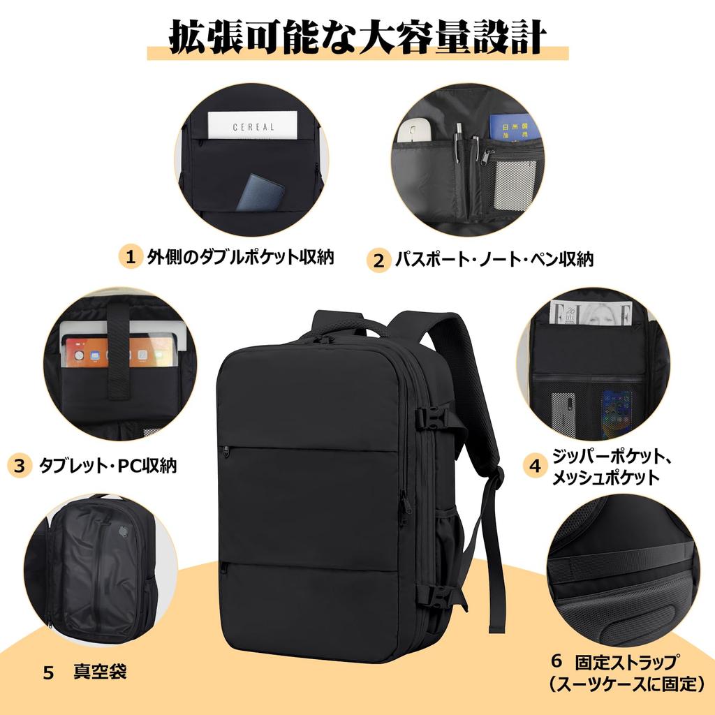 Рюкзак с вакуумной компрессией TPAID, Расширяемый, Вместимость 50 л, с электрическим насосом, Дорожный рюкзак, Большой вместимости, Подходит для 17-дюймовых ноутбуков, Водонепроницаемый,