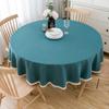 Скатерть кружевная круглая водонепроницаемая маслостойкая свадебная скатерть однотонная хлопковая льняная элегантная скатерть для обеденных мероприятий