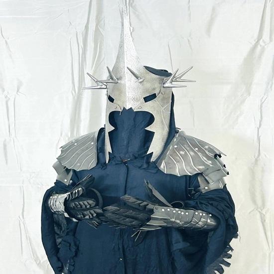 Nazgul Ring Ghost Movie Black Suit Witch King Medieval Lord Cosplay Costume