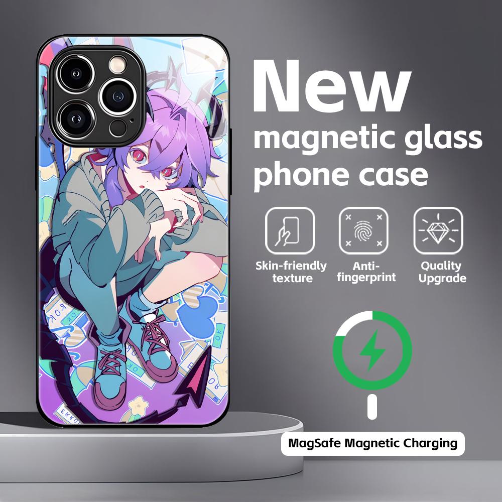 Genshin Impact Дюрин Чехол для телефона для iPhone17 16 15 14 13 12 11 X XR XS 8 Plus Mini Pro Max Стеклянный Магнитный Чехол