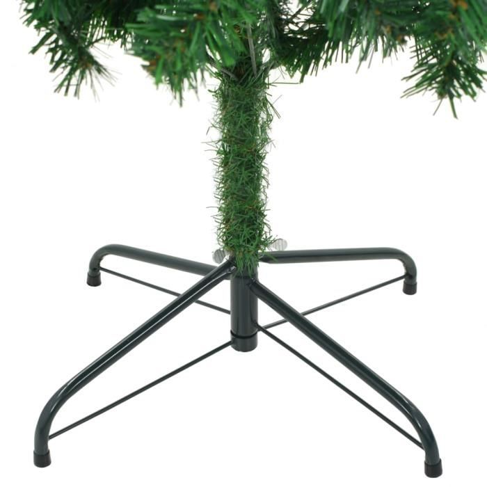 VidaXL Arbre de Noël artificiel et support Acier 210 cm 910 branches