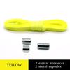 Elastic No Tie Shoelaces Flat Laces with Metal Lock for Sneakers Easy To Wear for Kids and Adults