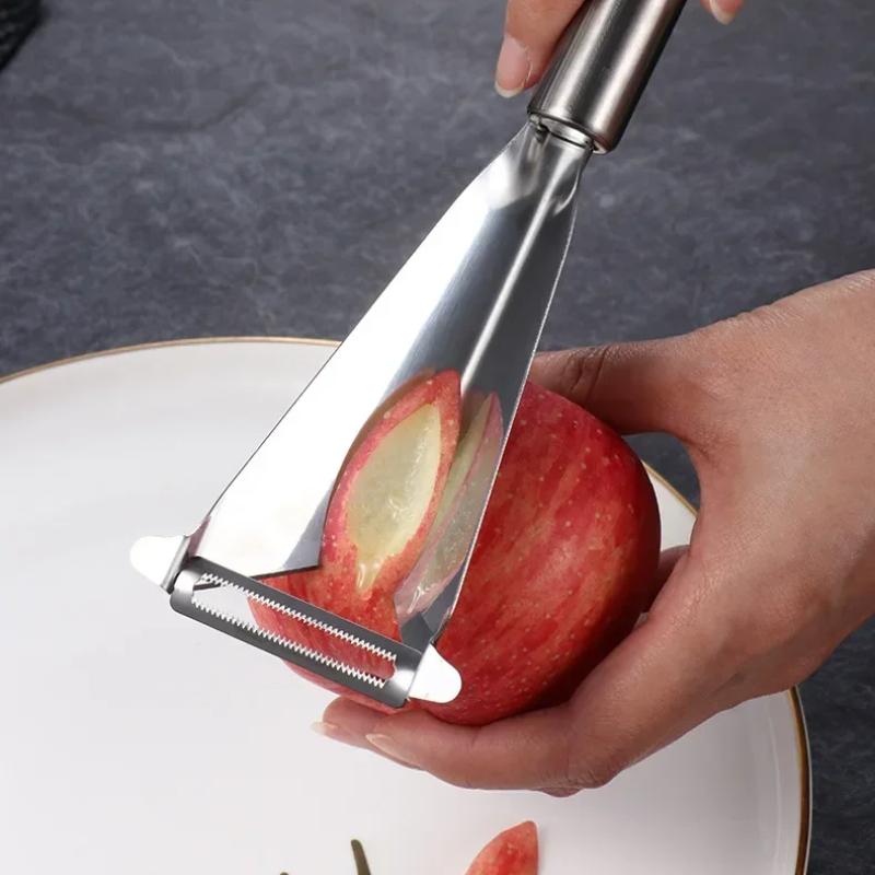 Stainless Steel Anti Slip Fruit Carving Knife Platter Decoration Vegetable Cutting Slicer Triangular Kitchen Food Carve Tool