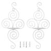 2 Sets Wall Candle Holder Foldable European Style Swirl Wrought Iron Wall Hanging Candlestick