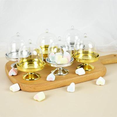Прозрачный мини-подставка для конфет и десертов, подставка для кексов, поднос, свадебная пластиковая подарочная коробка для гостей, декор для дня рождения, детского душа