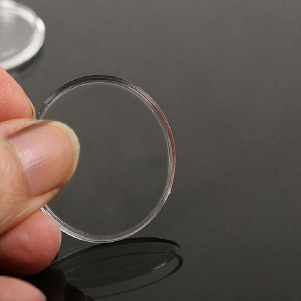 25pcs 40mm Clear Round Plastic Coin Container