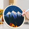 CHENISTORY Пейзаж Набор для вышивания punch needle для начинающих Звездная ночь DIY Набор для вышивания Рисование нитками Искусство
