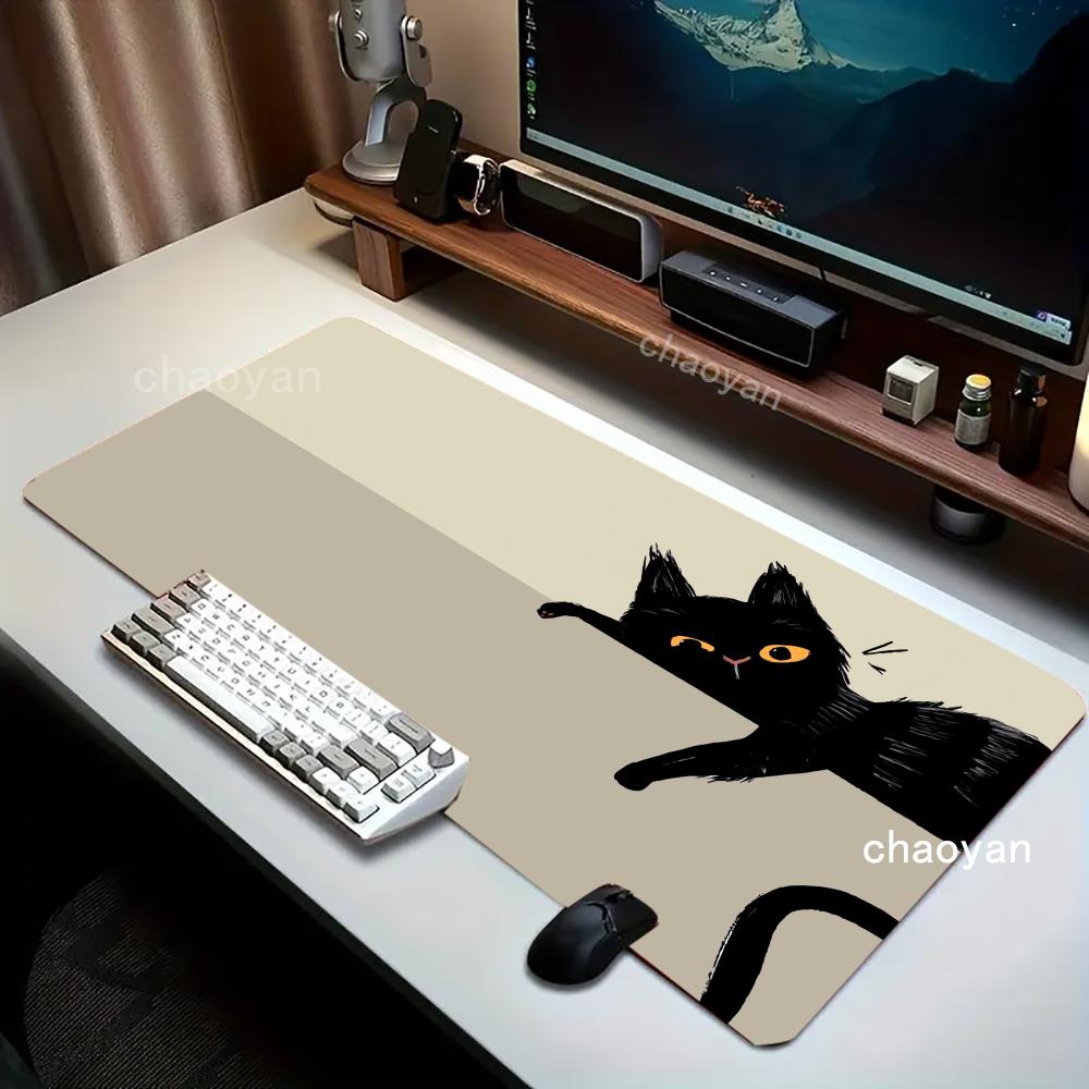 Кавайные котики Коврик для мыши Большой абстрактный коврик для мыши Игровой коврик для стола С запирающим краем Офисный нескользящий коврик для стола