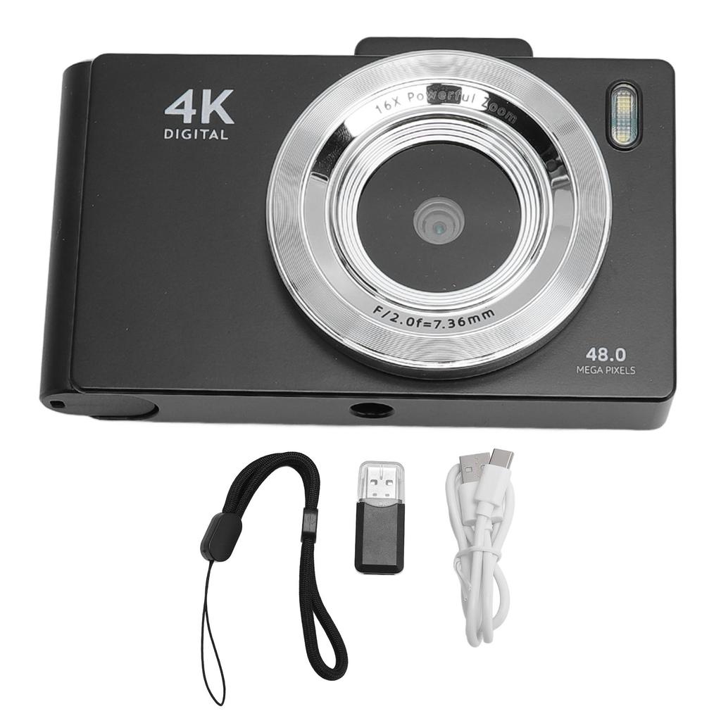 Цифровая камера 4K HD Видео 48МП Фото Автофокус Студенческая камера для повседневной фотосъемки и записи 32Г