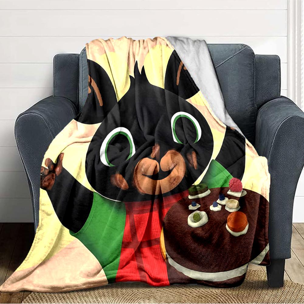 1pc Bing Bunny4 Blanket, Gift, for Men and Women, Soft Blanket, Good for Sofa Bed Couch Travel, Lightweight Flannel Blanket