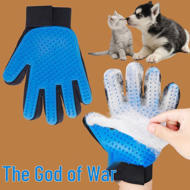 Pet Grooming Glove: Deshedding Comb for Cats and Dogs, Hair Removal Brush for Loose Fur