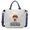 Сумки из холста One Piece с принтом персонажей аниме Luffy Мультяшные Фигурки Аниме Сумка через плечо Наружная Большая вместимость Модная Сумка-кроссбоди Подарки Подвижные Сочлененные Масштаб