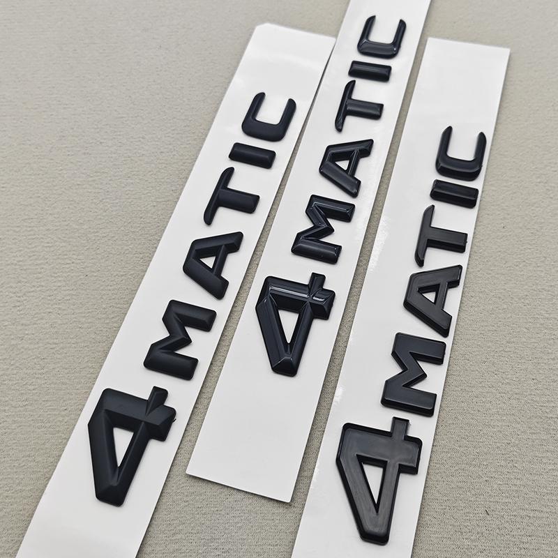 3D ABS Chrome Car Letters 4MATIC 4 MATIC Rear Trunk Badge Emblem For Mercedes Benz C E G S GLC GLS Class AMG Sticker Accessories AX1
