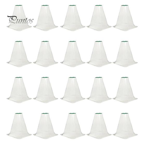 10/20 Pcs Garden Cloche Clear Mini Greenhouse with Rotatable Vent Reusable Plant Protector for Outdoors Plants Frost Freeze Protection