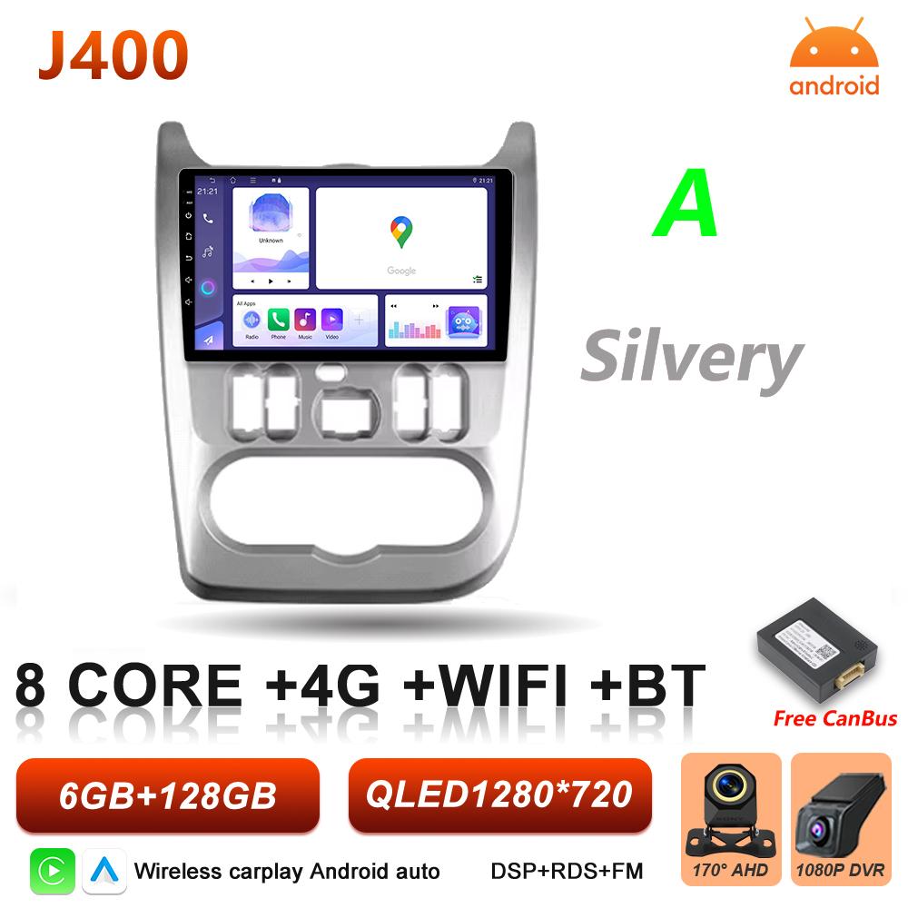 Android Auto Carplay For Renault Logan 1 Sandero 2009 2010 2011 - 2017 Largus Dacia Duster Car Radio Multimedia Player GPS DSP
