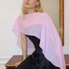 Elegant Sheer Shawl Top Loose Fit Chiffon Sunscreen Outerwear Chiffon Cover Up  Vacation