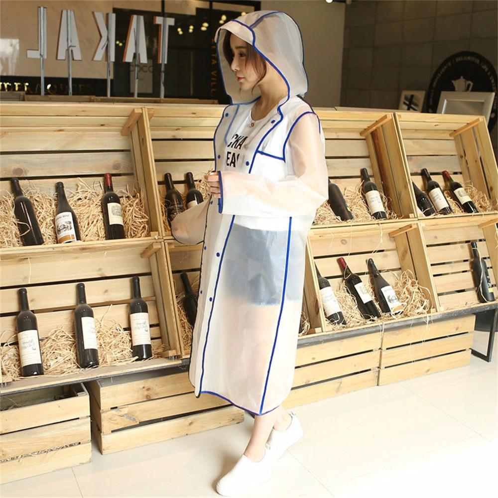 Travel Single One-piece Raincoat EVA Outdoor Long Transparent