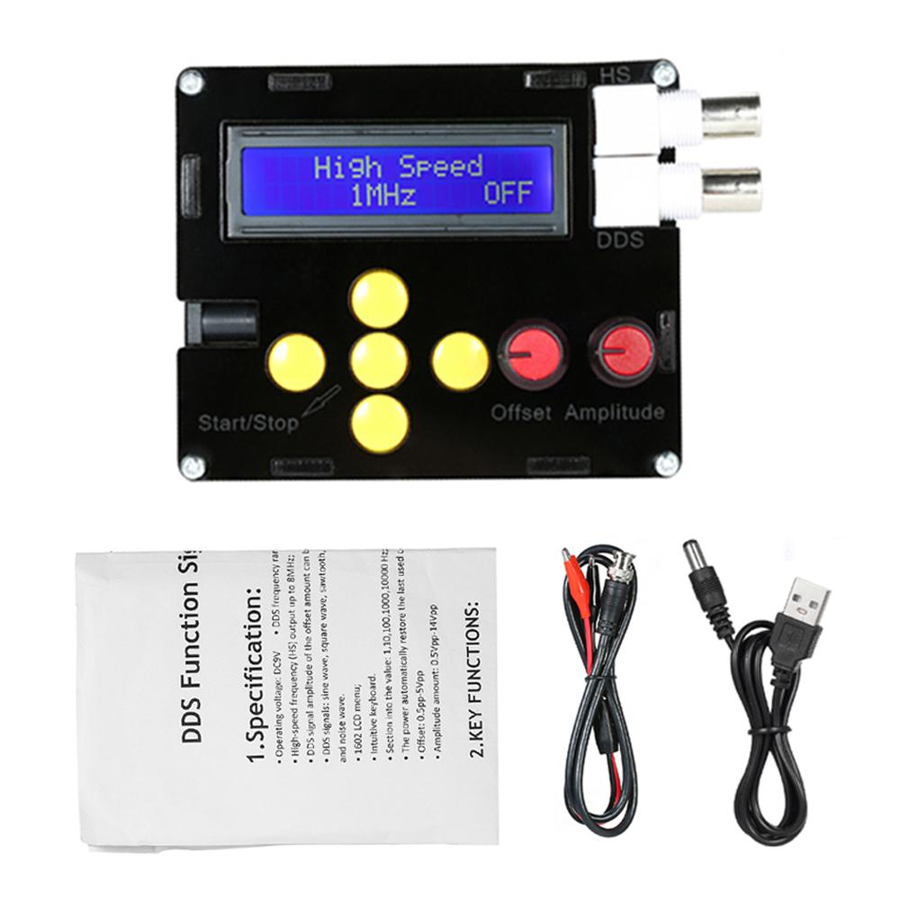 DC4~10V DDS Генератор Функциональных Низкочастотных Сигналов Синус/Треугольник/Прямоугольник/Пила/ЭКГ/Шум Выход 1Гц-500кГц Частота