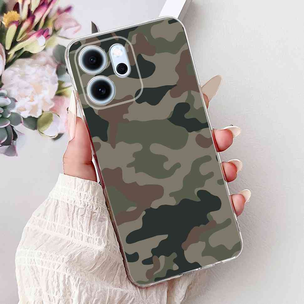 For Oppo Reno14 F 5G CPH27436.57" Case Colorful Butterfly Flowers TPU Soft Silicone Cover For Oppo Reno 14 F RENO14F Phone Cases
