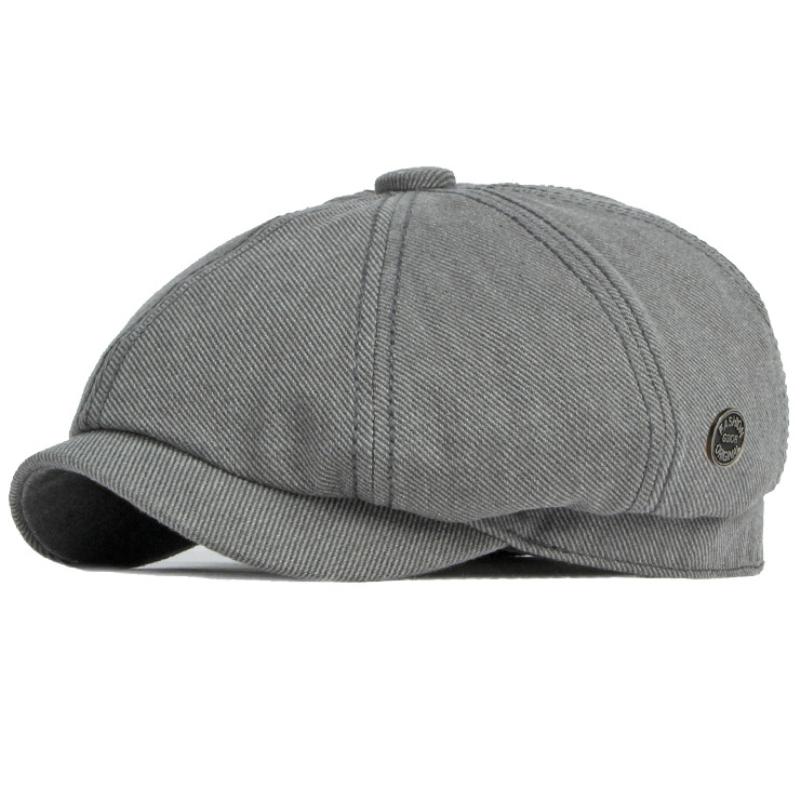 Ht4022 Berets 2022 Octagonal Newsboy Cap Men Women 100 %Cotton Beret Hat Spring Summer Male Female Beret Cap Hats For Men Women