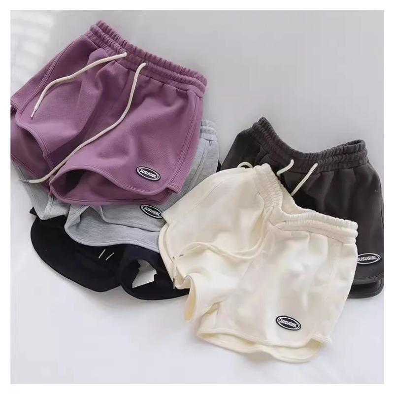 Женские повседневные спортивные шорты на шнурке, летние тонкие шорты трапециевидной формы для йоги с высокой талией, свободные женские прямые брюки для бега