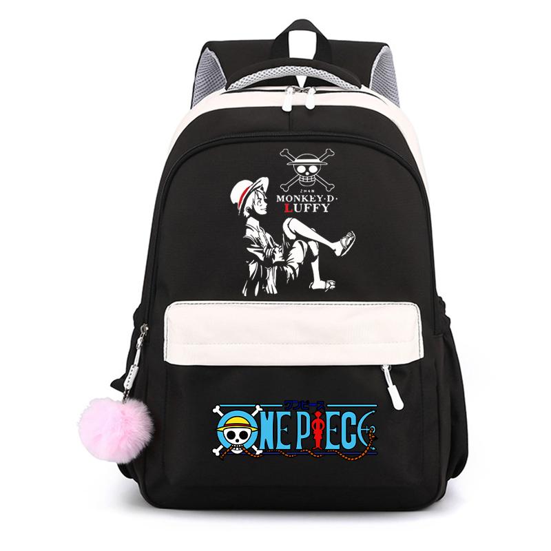 Аниме One Piece Классический Kawaii Рюкзак Милый Мягкий Рюкзак Печатный Мальчик Девочка Школьный Ранец Повседневный Портфель Для Мужчин Женщин Дорожная Сумка Для Отдыха Рюкзак Mochila