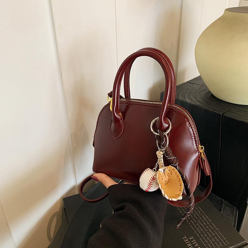 Ielgy Hand Carry Retro Bowling Bag Fashionable All-Match One-Shoulder Messenger Bag