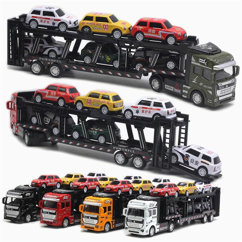 1:48 Alloy Car Exquisite Workmanship Wear-resistant Stylish Car Carrier Series Model For Boy XiXi