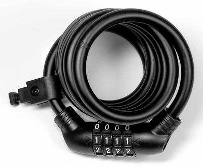 Замок для велосипеда ULAC ZEN MASTER Eco Cable 10 мм x 180 см черный UL-A600-01
