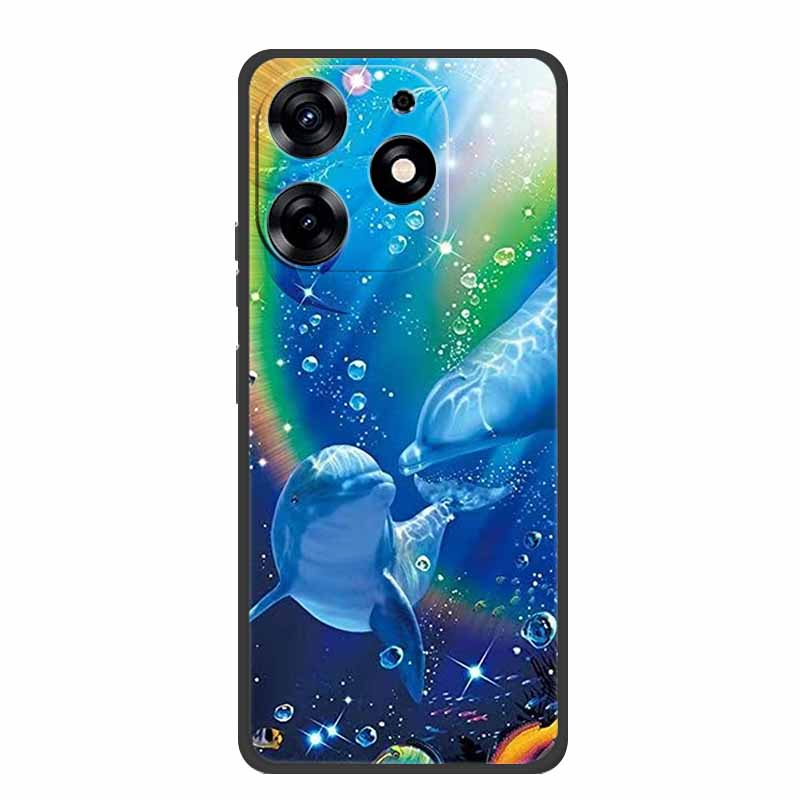 Чехол для Tecno Spark 20 Pro KJ6 Мягкий ТПУ Силикон Расписная Кошка Задняя Крышка для Tecno Spark 20 Pro 4G Чехол для Телефона Fundas Spark20 Pro