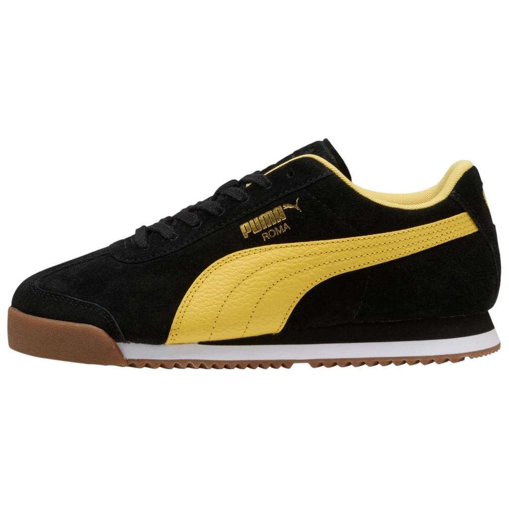 PUMA Roma Low top Casual Shoes Unisex Black Yellow 398635-06