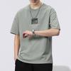Men's Clothing Short Sleeve Generous Printing Simplicity Handsome Round Neck Pullovers Loose Solid Color Fashion Casual T-Shirts