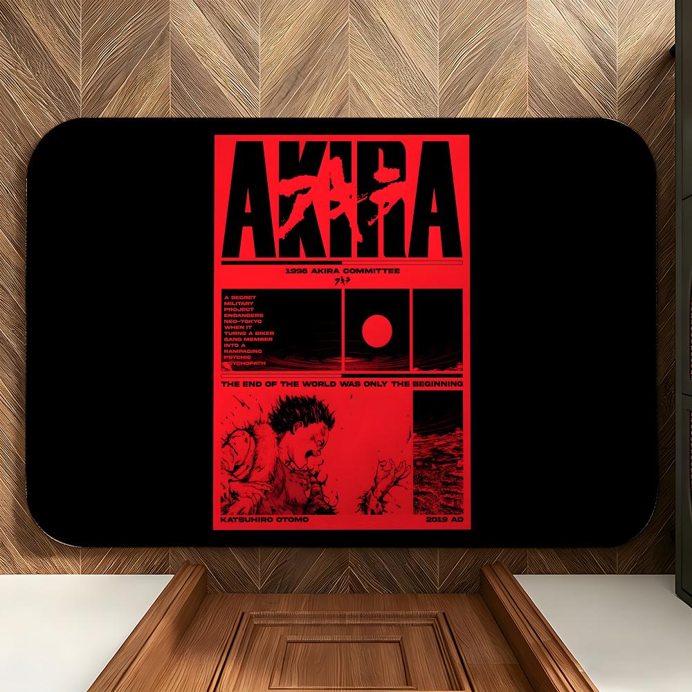 Movie A-AKIRA Floor Mat Soft Flannel Entrance Door Mat Non Slip Absorbent Bathroom Bedroom Floor Rug