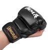 LangRay Half Finger Gloves for Mixed Martial Muay MMA, Arts, Boxing, Thai, Karate, Taekwondo, Etc., Trailing, Men's, Women's (Black)
