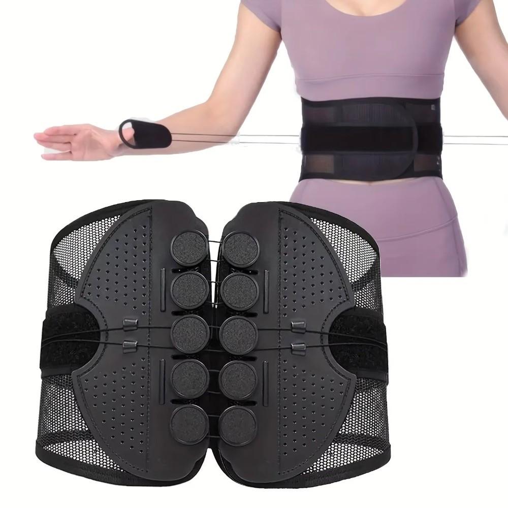 Double Drawstring Waist Support Belt Breathable Mesh Waist Protector Adult Back Brace Camping