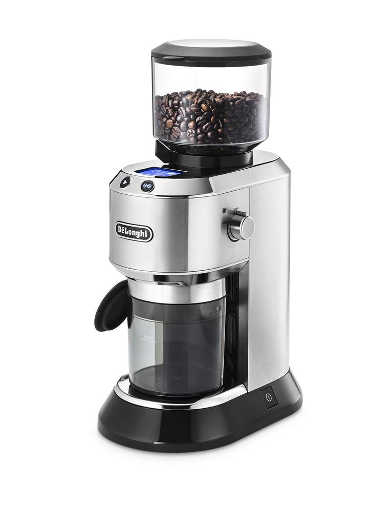 Coffee Grinder Dedica Cone Type Coffee Beans 350g Safe Design Coarse To Extra Fine Grind 18 Grain Sizes LCD Display Low Friction Heat High Uniformity