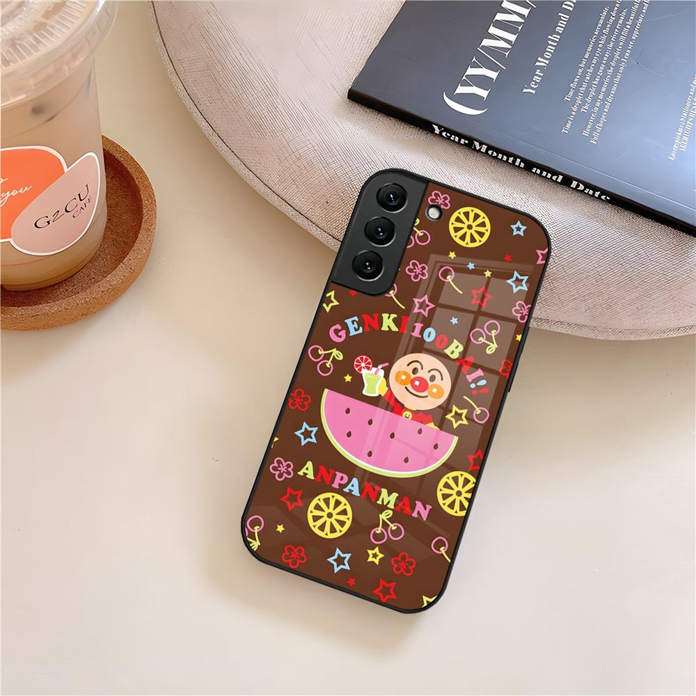Мультяшный ANPANMAN Милый Чехол для Телефона Стекло Для Samsung Galaxy S26 S25 S21 S22 S24 S23 S20 Ultra Fe Plus A16 A24 A55 A53 Чехол