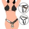 Sex Toys Female Stainless Steel Silicone Heart Shape Chastity Belt Panties Anal Vaginal Plug BDSM Bondage Lock Device Adult Sex Toy Women