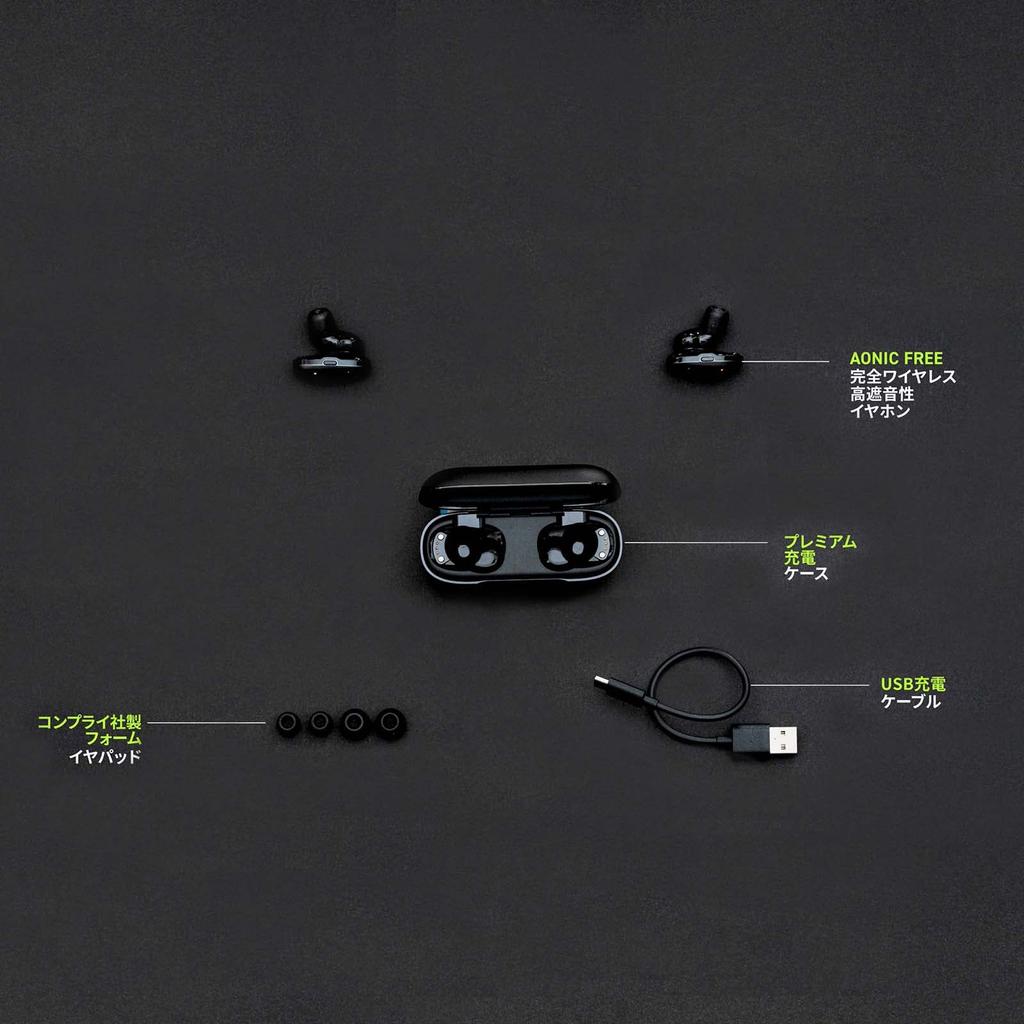 Shure AONIC Free True Wireless Earphones SBE1DYBK1-A Graphite Gray In-Ear Ambient Sound Passthrough Bluetooth 5.0 Type-C Cable