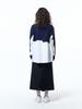 HAUS072C Knit Shirts Mix Top Navy