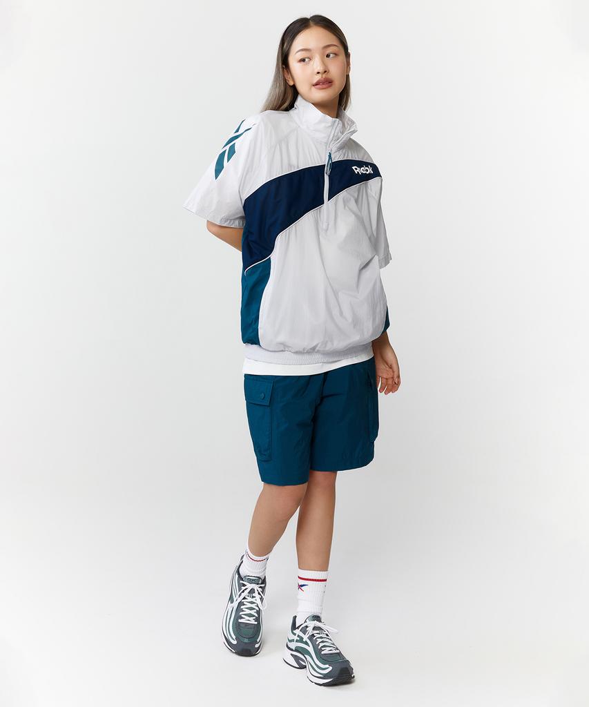 Reebok Анорак с панелями Vector с коротким рукавом - Серый