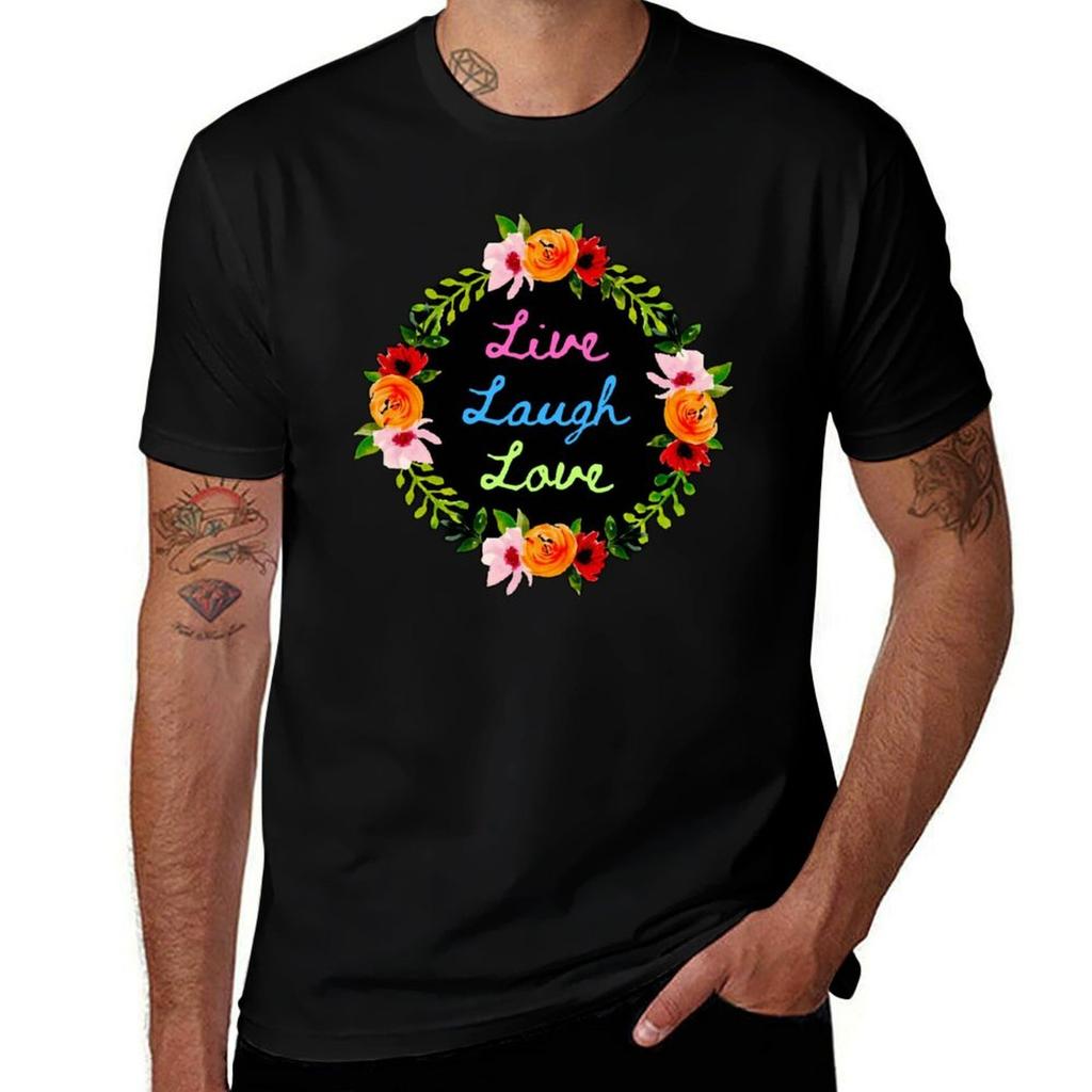 Live Laugh Love TShirt Casual Loose Daily Wear TShirt