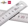 Deli 30см Прямая линейка из нержавеющей стали с таблицей перевода (2-Pack)