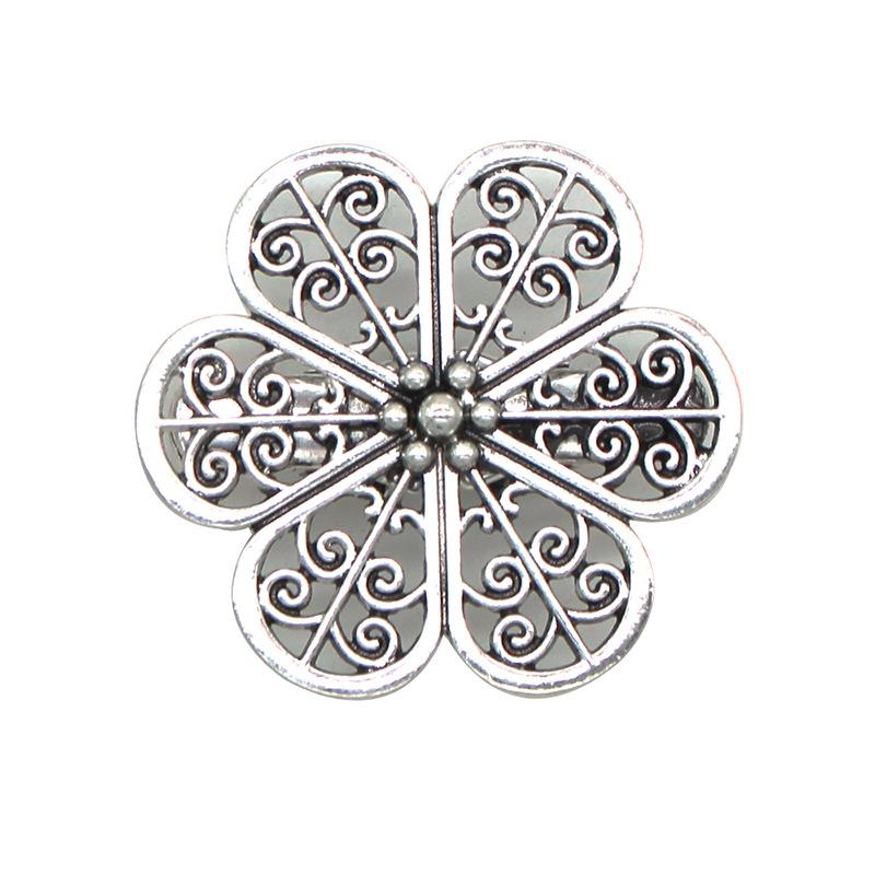 1PC Vintage Collar Clip Shawl Cardigan Flower Patterns Brooches Sweater Pins Dresses Buckle