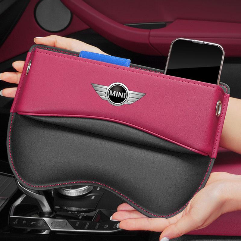 Car Seat Organizer Suede Leather Crevice Storage Box Car Accessories for MINI JCW COUPE CLUBMAN CABRIO COOPER