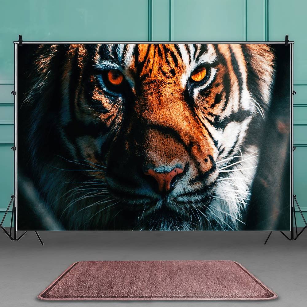 3D Тигр из Снов Животное Фон Для Фотосъемки Кролик Пасхальные Яйца Винтажная Деревянная Доска Декор Детской Вечеринки По В честь Дня Рождения Фотофоны