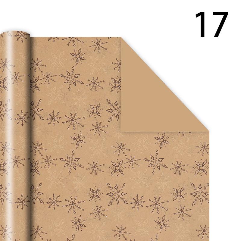 76x50cm Christmas Gift Wrapping Paper Birthday Party Wedding DIY Craft Paper Xmas Tree Snowflake Print Gift Box Packaging Papers