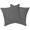 Pillowcase - ANTHRACITE - 63x63cm - 100% Cotton - Machine Washable - Solid
