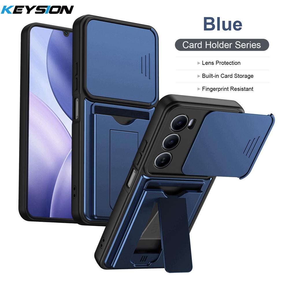 KEYSION Чехол-кошелек с держателем для карт для Itel A100, защита выдвижной камеры, вертикальная подставка, противоударная задняя крышка для itel A100